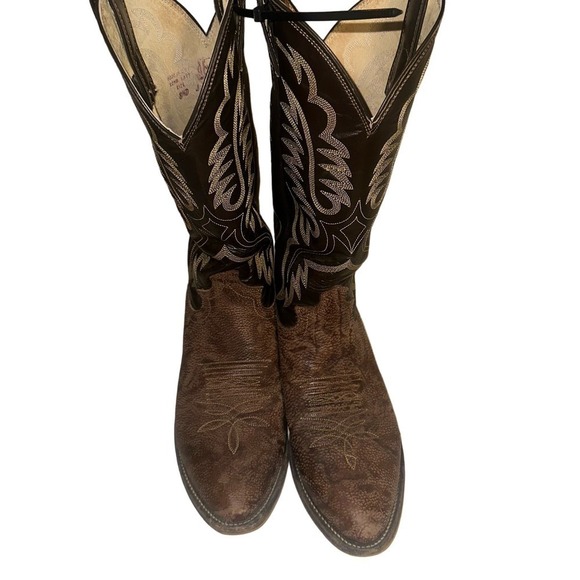 Mens justin cowboy‎ boots sz 8.5 - Picture 2 of 6